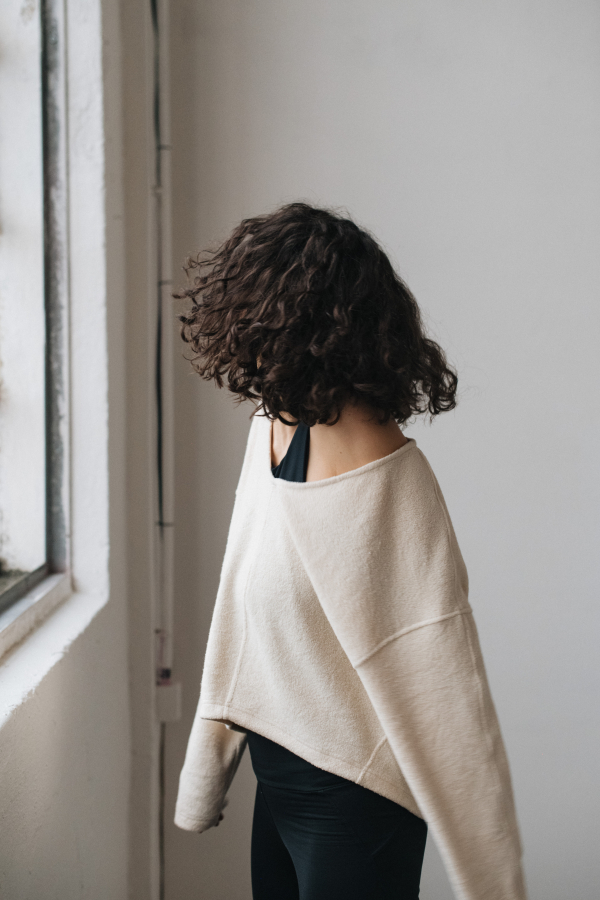 Sherpa sweatshirt - cream